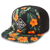 Chapeau de diamant classique - Hibiscus Trop Black - Adjustable Trucker Hat | Dakine