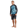 Sweat à capuche HD Snug Fit Rashguard à manches longues - Indigogo Print - Men's Hoodie Rashguard | Dakine