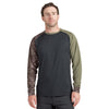 Thrillium Long Sleeve Bike Jersey - Black / Canopee Green & Hasher Print - Men's Long Sleeve Bike Jersey | Dakine