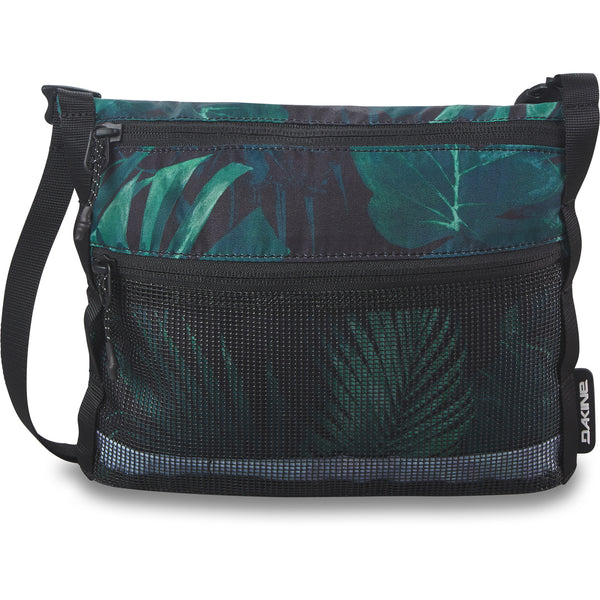 black travel crossbody bag Dakine Travel Crossbody Bag in Night Tropical